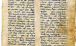 9th Century Estrangela Manuscript of John Chrysostom's Homily in Syriac Estrangela Manuscript
