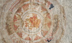 Detail of a tapestry with Lanna yantra (mystical diagram) Lanna tapestry