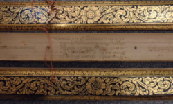 Buddhist manuscript in Tham script from Lanna or Laos with black lacquered covers and gilt floral decorations, 19th century. British Library, Or.16734. Buddhist manuscript in Tham script