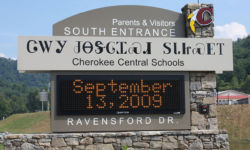 Cherokee School Sign