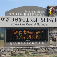 Cherokee School Sign