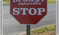 Cherokee Stop Sign in Tahlequah, Oklahoma Cherokee Stop Sign