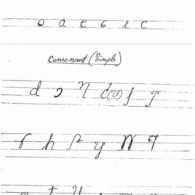 Cursive Tangsa Vowels and Consonants Cursive Tangsa Vowels and Consonants