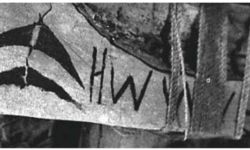 Decorated Rafters of Fasafang Canoe House in Woleai Script Woleai Script