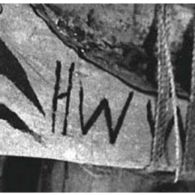 Decorated Rafters of Fasafang Canoe House in Woleai Script Woleai Script