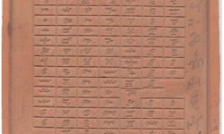 Digitally Reversed Rubber Plate used to print the Vai Syllabary Rubber Plate - Vai Syllabary