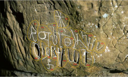 Early Cherokee Script Stone Carving in Kentucky Cave Early Cherokee Script Carving