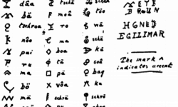 Examples of Caroline Island Script (Woleai) Examples of Caroline Island Script