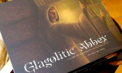 Glagolitic Abbey board game box art. (Game created by Tim Brookes) Glagolitic Abbey