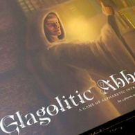 Glagolitic Abbey board game box art. (Game created by Tim Brookes) Glagolitic Abbey