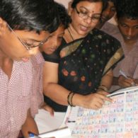 Professor Prasanna Sree with Kupia Script Kupia Script