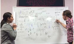 Jessica Harjo and Ryan Redcorn on Third Day of Osage Seminars, February 2014 Osage Seminar