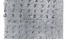 Medefaidrin Alphabet and Numerals from Hau 1961 Medefaidrin Alphabet