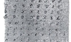 Medefaidrin Alphabet and Numerals from Hau 1961 Medefaidrin Alphabet