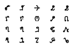 Wancho Alphabet Chart Wancho Alphabet Chart