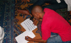 Demonstrating Adlam lettering Demonstrating Adlam lettering