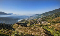 Zhuang Village in Longsheng Rice Terrace Zhuang Village