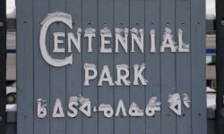 Sign at Sioux Lookout Ontario with Ojibwe Syllabics Sign at Sioux Lookout Ontario