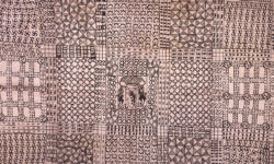 Now located in the National Museum of Ethnology in Leiden, this cloth is one of the two oldest known pieces of textile printed and painted by what is called the adinkra technique. Source: Wikimedia Adinkra cloth
