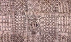 Now located in the National Museum of Ethnology in Leiden, this cloth is one of the two oldest known pieces of textile printed and painted by what is called the adinkra technique. Source: Wikimedia Adinkra cloth