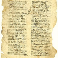 Uncial 177 with the text of Luke 1:59-73. Image from Wikipedia. Uncial 177