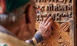 Takri script carved in a mountain temple. Source: lifeinshimla.com. Image donated by Rajeshwar Sharma Makhnotra. Carved Takri Script
