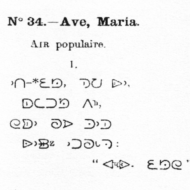 The hymn “Ave Maria” as it appears on pages 223 and 224 of the Prayerbook Ave Maria